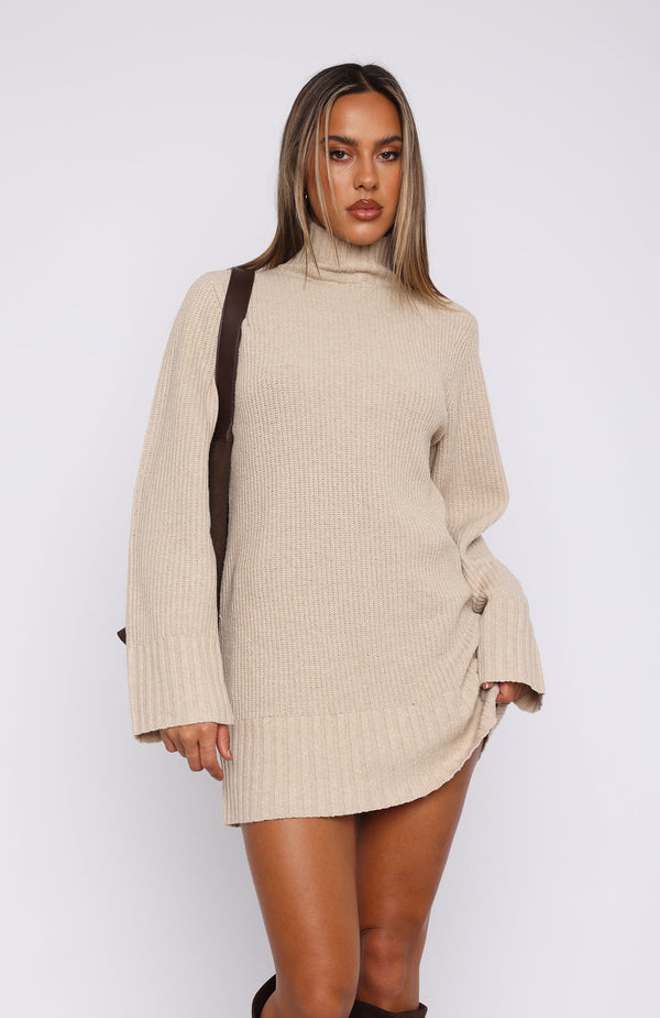 CLEA KNIT DRESS - STONE