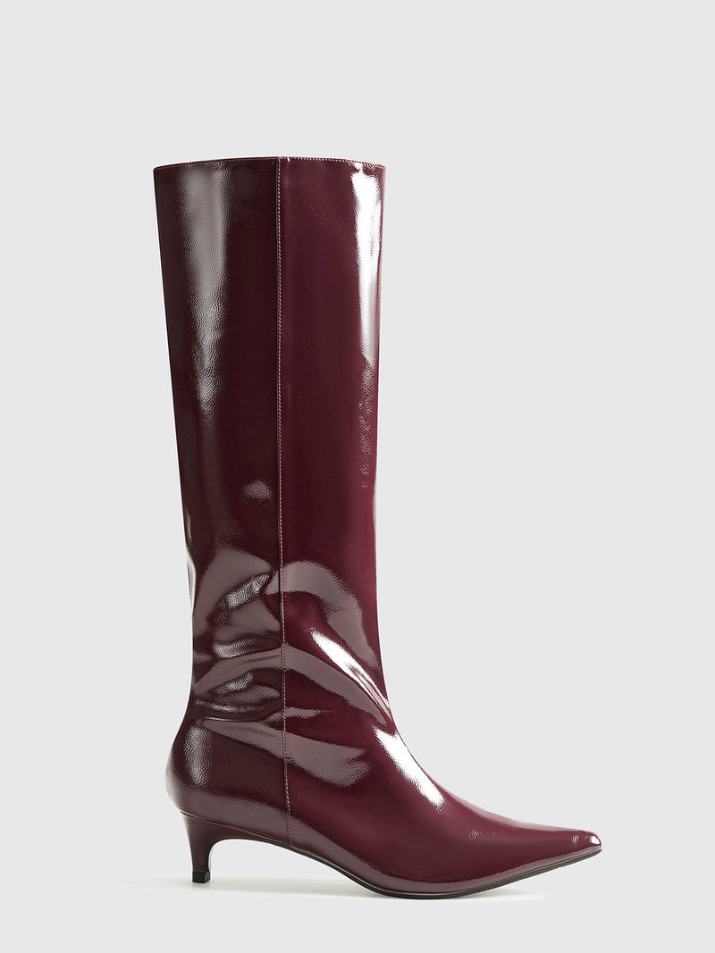 SOLANGE BOOTS - BURGUNDY