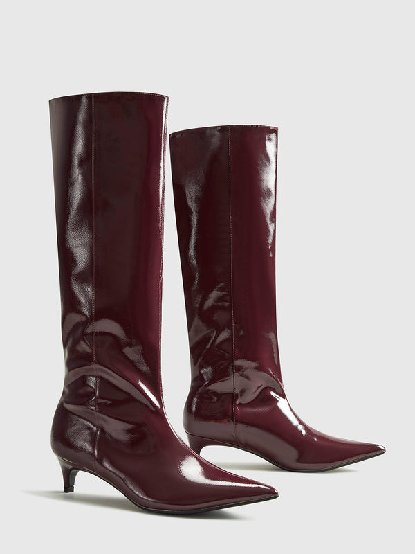 SOLANGE BOOTS - BURGUNDY