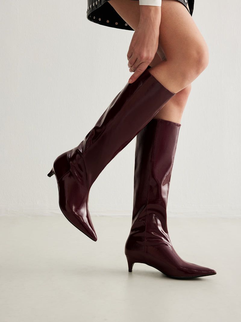 SOLANGE BOOTS - BURGUNDY