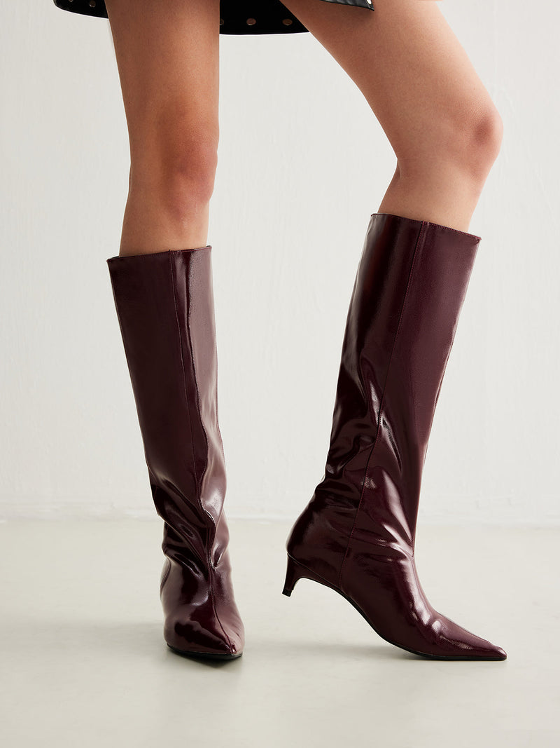 SOLANGE BOOTS - BURGUNDY