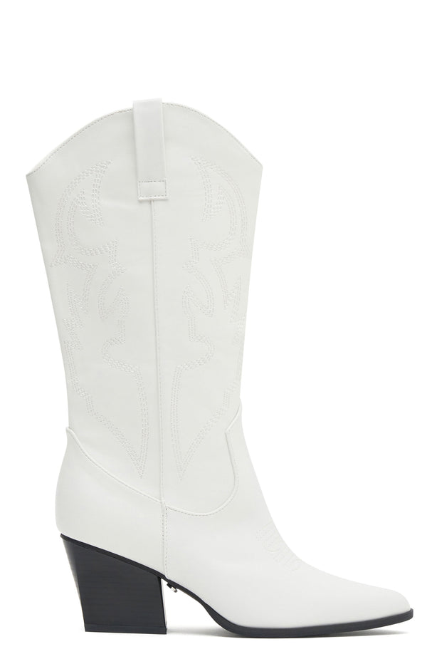 KALEY COWBOY BOOTS - WHITE