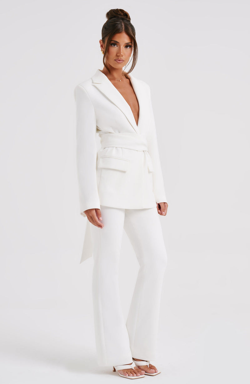 NELA SUIT JACKET - IVORY