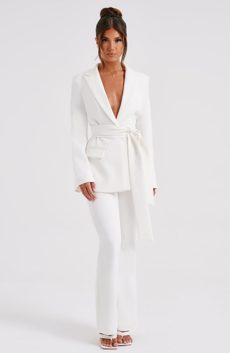 NELA SUIT JACKET - IVORY