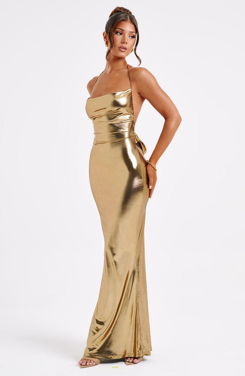 RUYA MAXI DRESS - GOLD