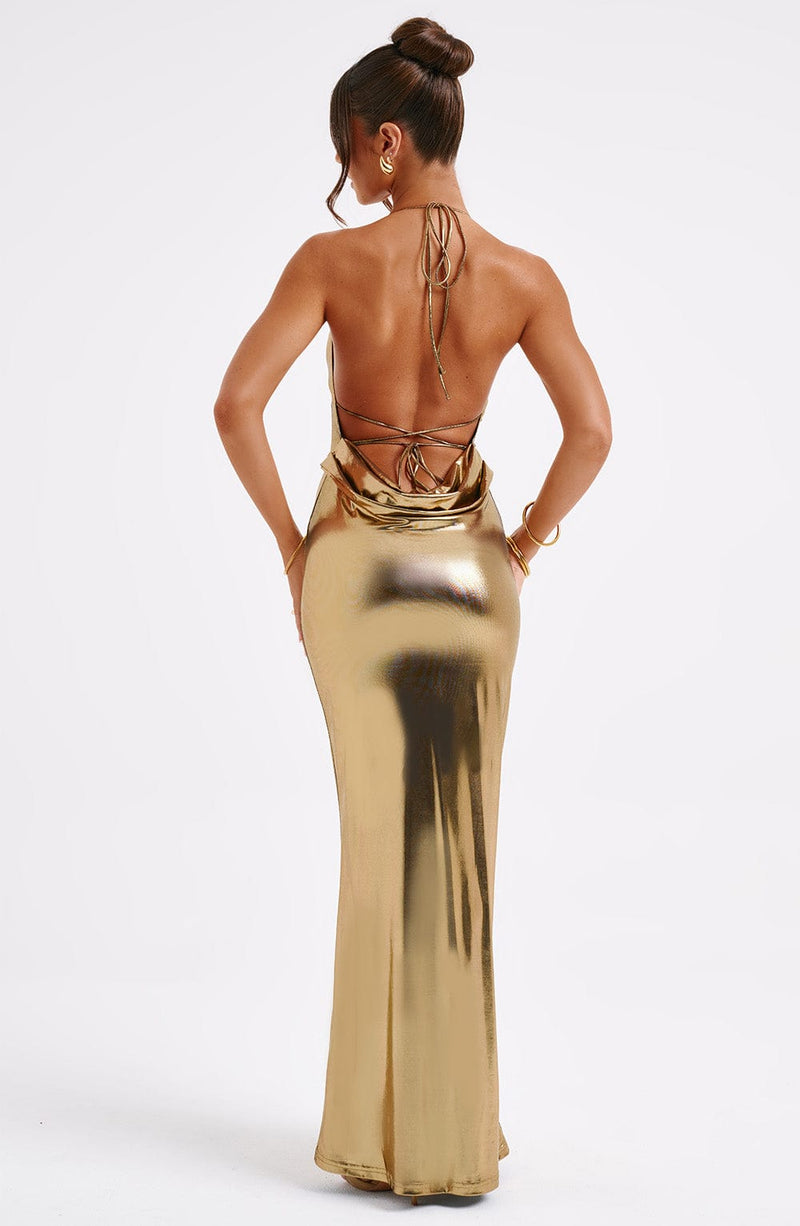 RUYA MAXI DRESS - GOLD