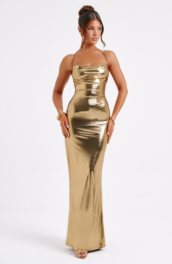 RUYA MAXI DRESS - GOLD